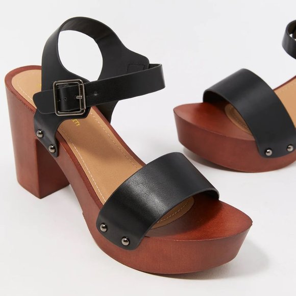 ISO: Charlotte Russe Double Band Wooden High Heel - Picture 2 of 2